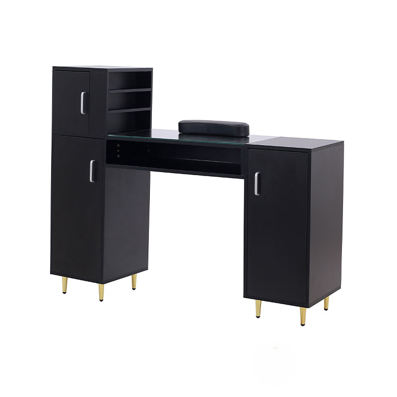 HZ2024BK / HZ2024W Manikűr asztali üveglapos körömtechnikai íróasztal