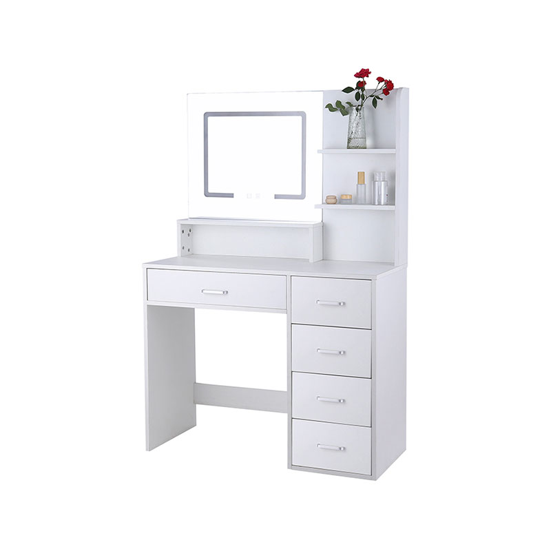 HZ3041 Modern, bőséges tárolóhely nagy LED-es tükörrel és világító fésülködőasztallal