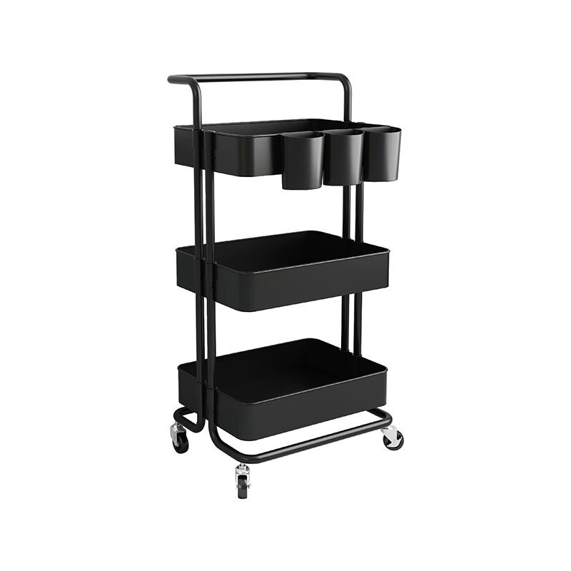 HZ2036 3 szintes gurulós tárolókocsi használati kocsi extra függő csészékkel