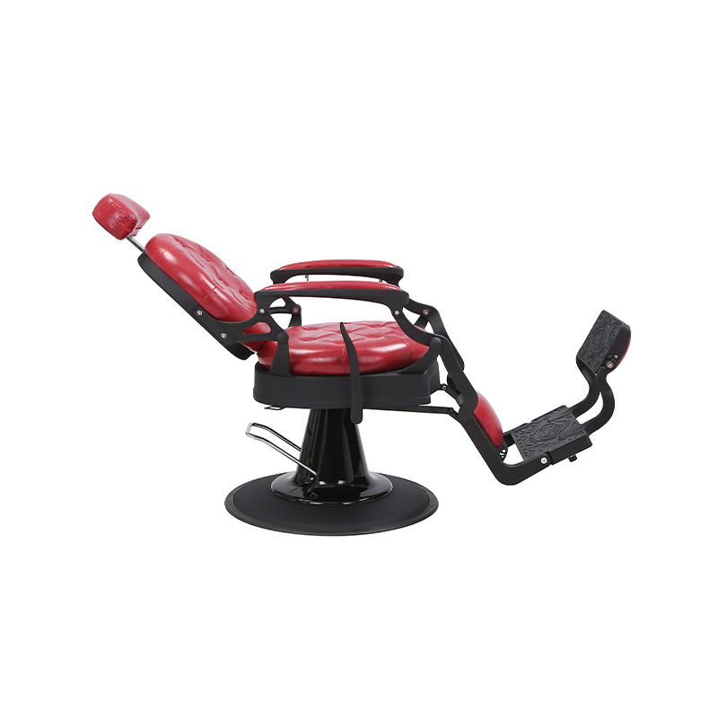 HZ8799MS Vintage bordó mosott vászon fodrászszék