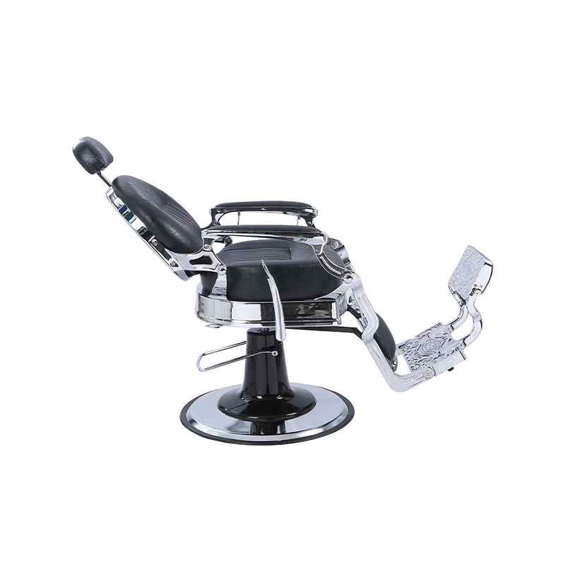 HZ8799C Fekete klasszikus függőleges mintás vastagított négyzetpárnás retró fekvőszék