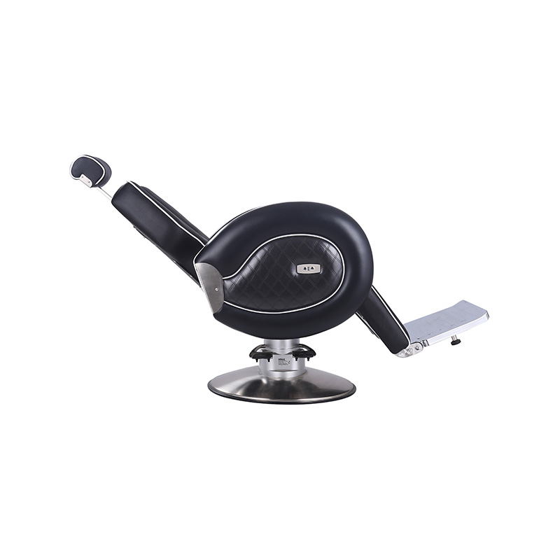 HZ8762 Fekete él, fehér hengerelt élcsíkkal, nagy teherbírású szalon fodrászszék