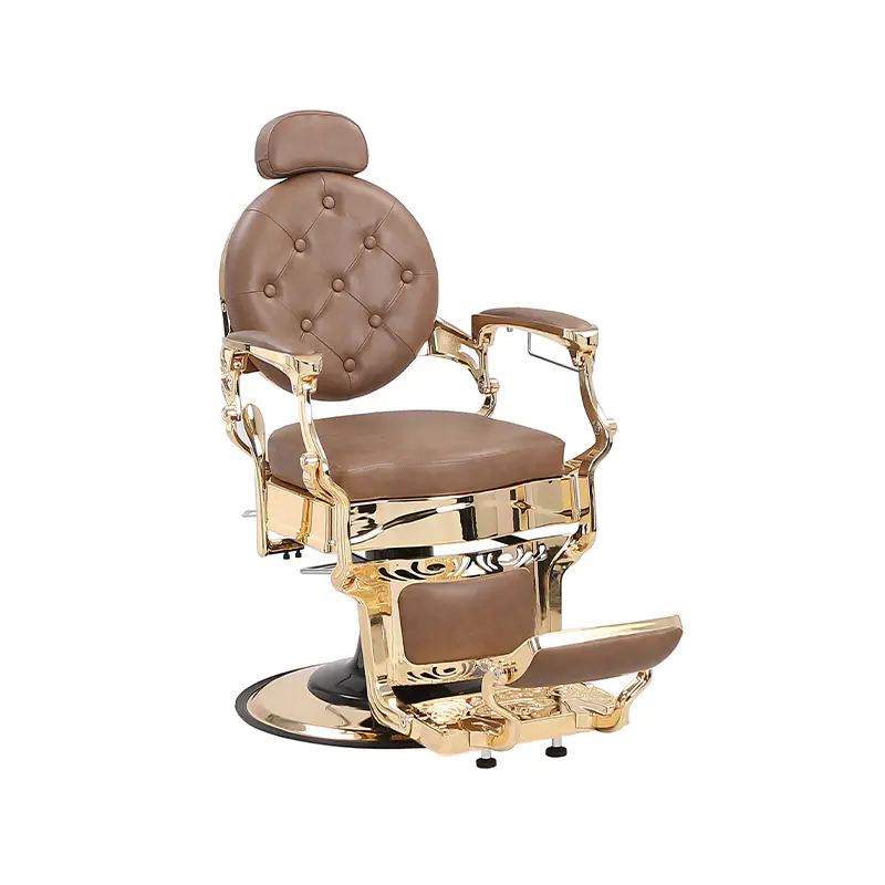 HZ8799B-K / HZ8799B-R / HZ8799G-R / HZ8799H-Z fodrászszék fekete színben arany kerettel