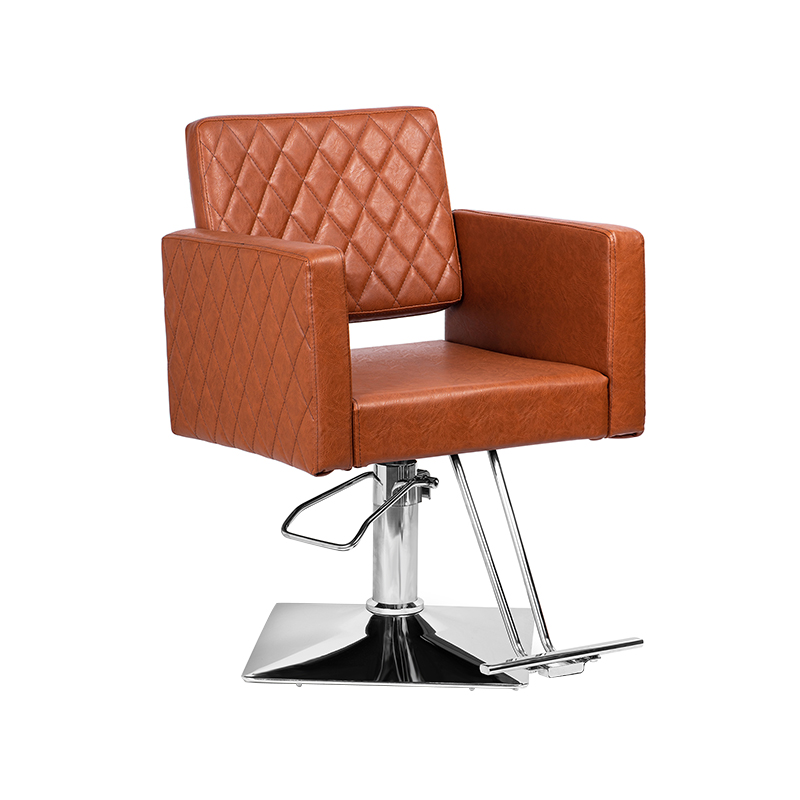 HZ8822D / HZ8822DBK Barna / fekete hajú szék széles ülőfelületű alumíniumötvözet lábtartóval, hidraulikus fodrászszék