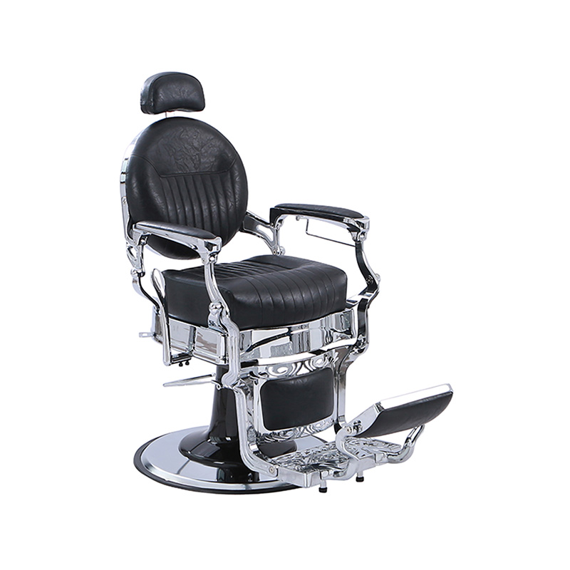 HZ8799C Fekete klasszikus függőleges mintás vastagított négyzetpárnás retró fekvőszék