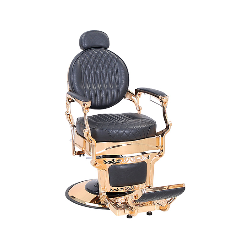 HZHZ8799E Fekete kockás retro fodrászszék