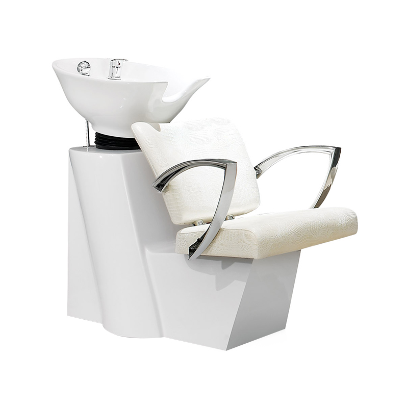 HZ9009 Fehér hajmosó mosogató visszamosó egység sampon állomás